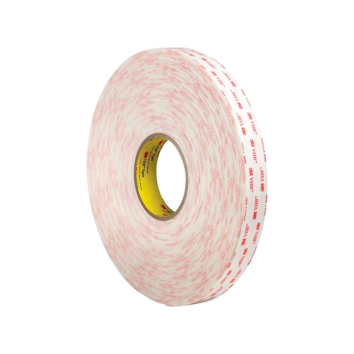 Cinta 3M™ VHB™ 4950: Cinta Doble Cara de Unión Estructural - Blanca de 1" X 36 YDS image