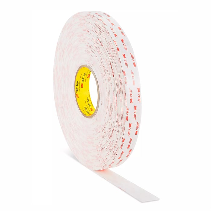 Cinta 3M™ VHB™ 4950: Cinta Doble Cara de Unión Estructural - Blanca de 1" X 36 YDS image