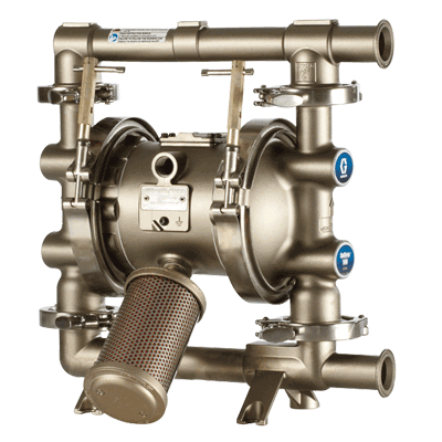 Bomba Neumática de Doble Diafragma Graco SaniForce 1040 SS (AODD) – Asientos Inox 316, Bolas y Diafragmas de PTFE