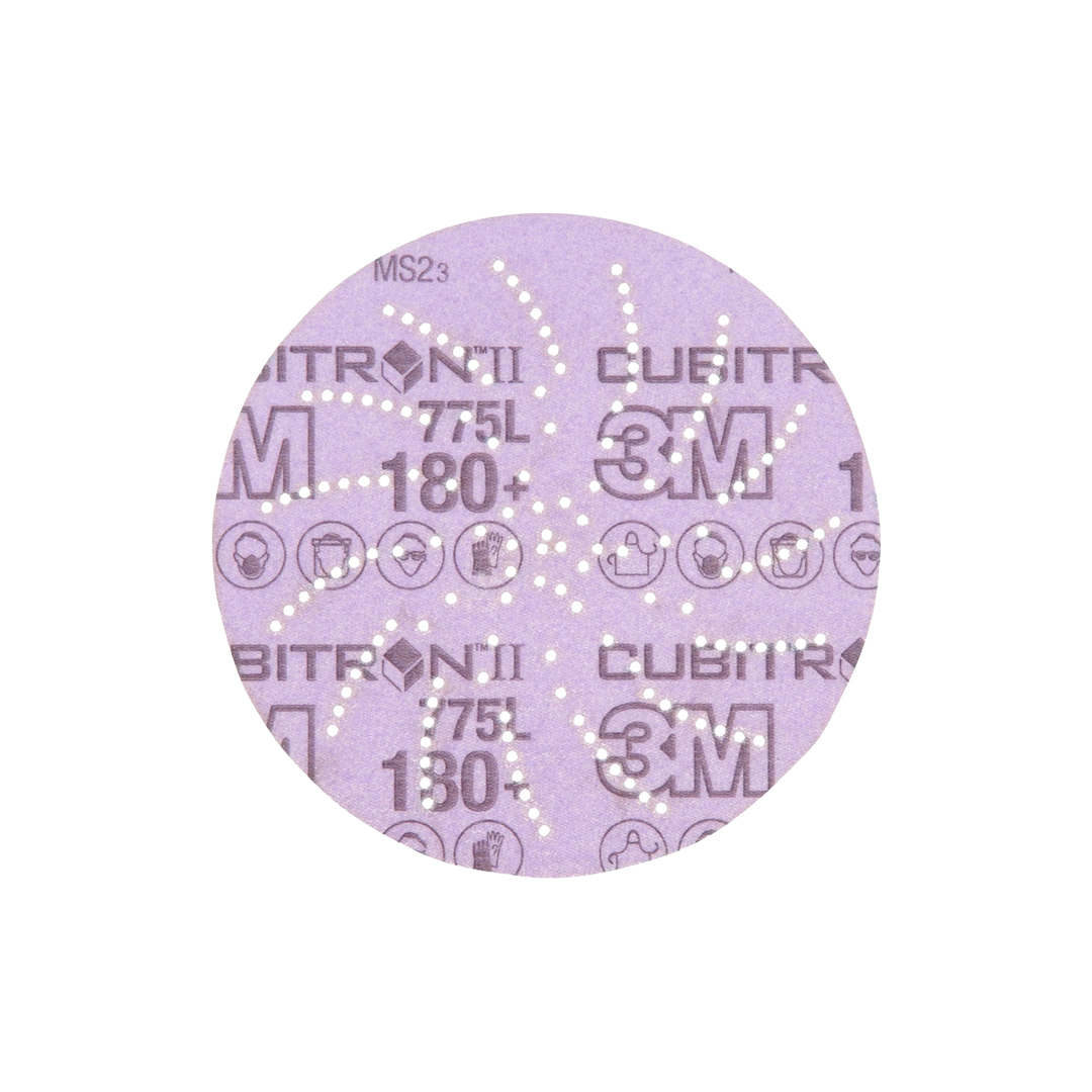 Disco Abrasivo 3M™ Cubitron™ II Hookit™ Clean Sanding Film Disc 775L, Grano 180+, 6 Pulgadas