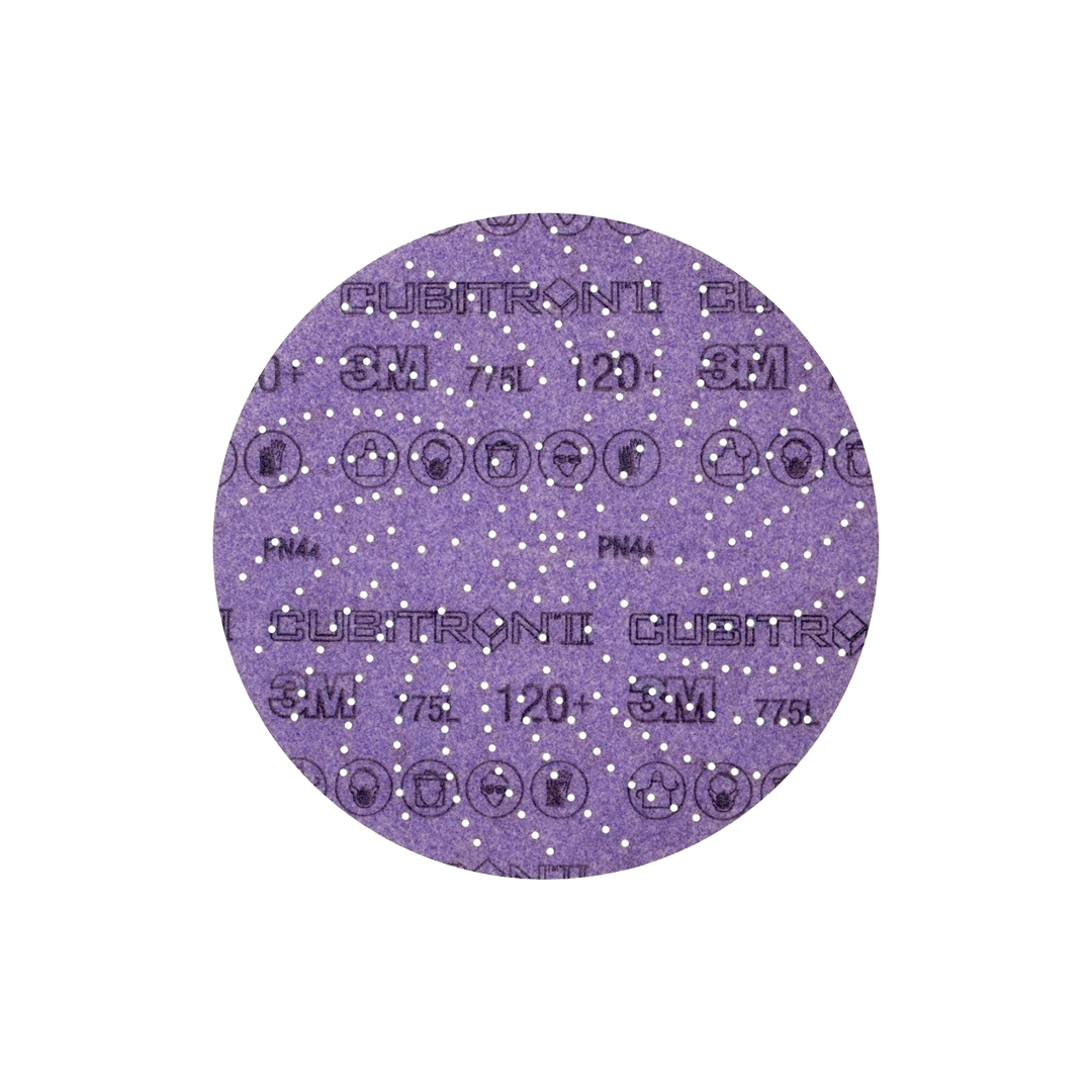 Disco Abrasivo 3M™ Cubitron™ II Hookit™ Film Disc 775L, Grano 120+, 6 Pulgadas