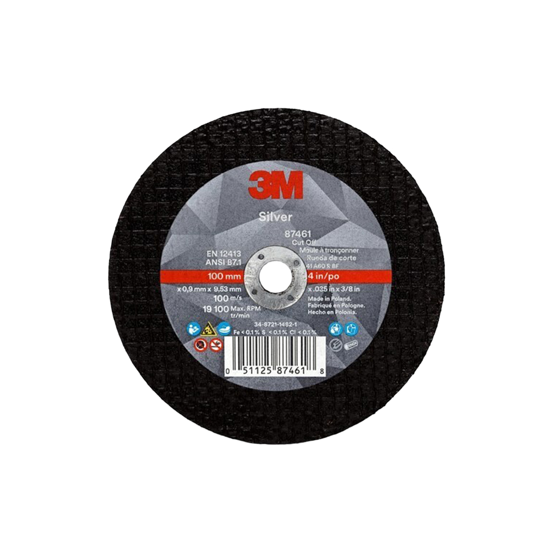 Disco de Corte 3M™ Silver 87461 T1, 4" x 0.035" x 3/8"