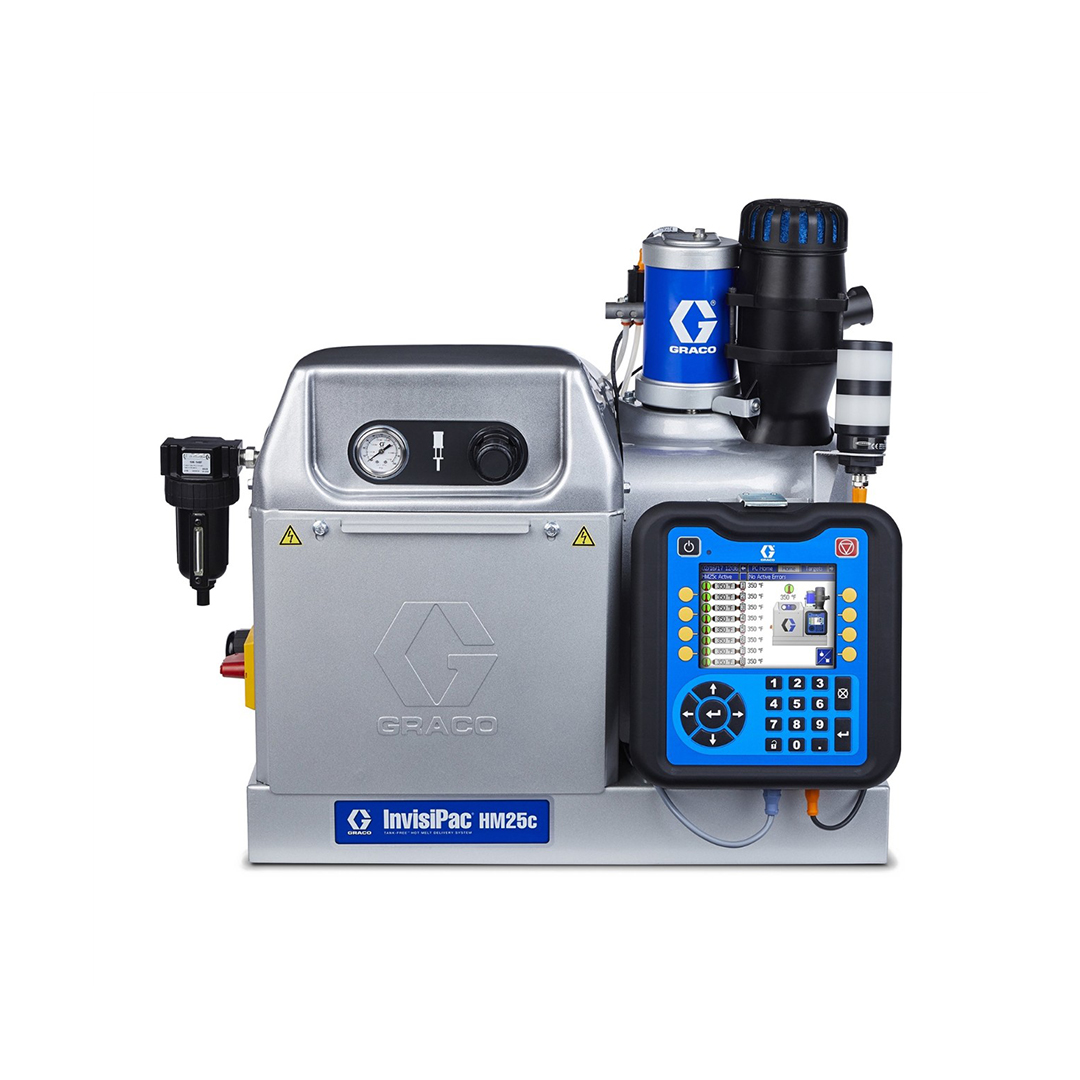 Sistema de Suministro de Termofusible Graco InvisiPac HM25c | 4 canales, 200-240V 1P/3P, 350-415V 3P+ Neutral