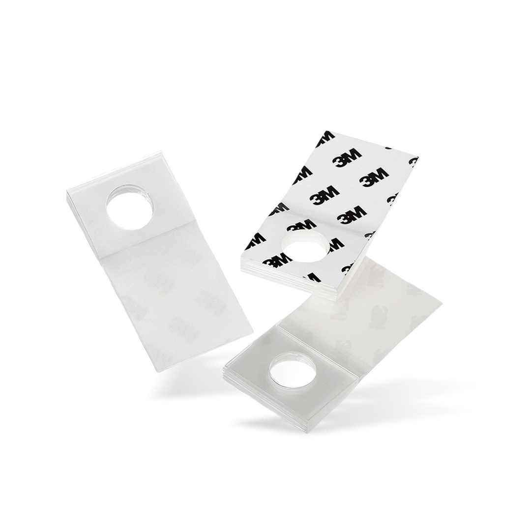 Hang Tab - Etiqueta con Gancho 3M™ 1074, Transparente, 1" x 2", Caja de 1000 unidades