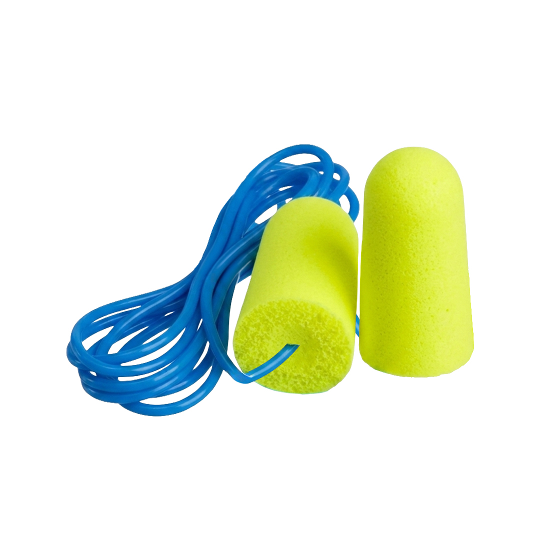 Tapones Para Oídos Amarillo Neón 311-1250 3M, Con Cordón y Con Bolsa de Polietileno, Precio Por Par