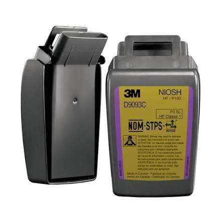 Filtro 3M D9093C P100 Serie Secure Click para Vapores Orgánicos y Gases Ácidos (Par)