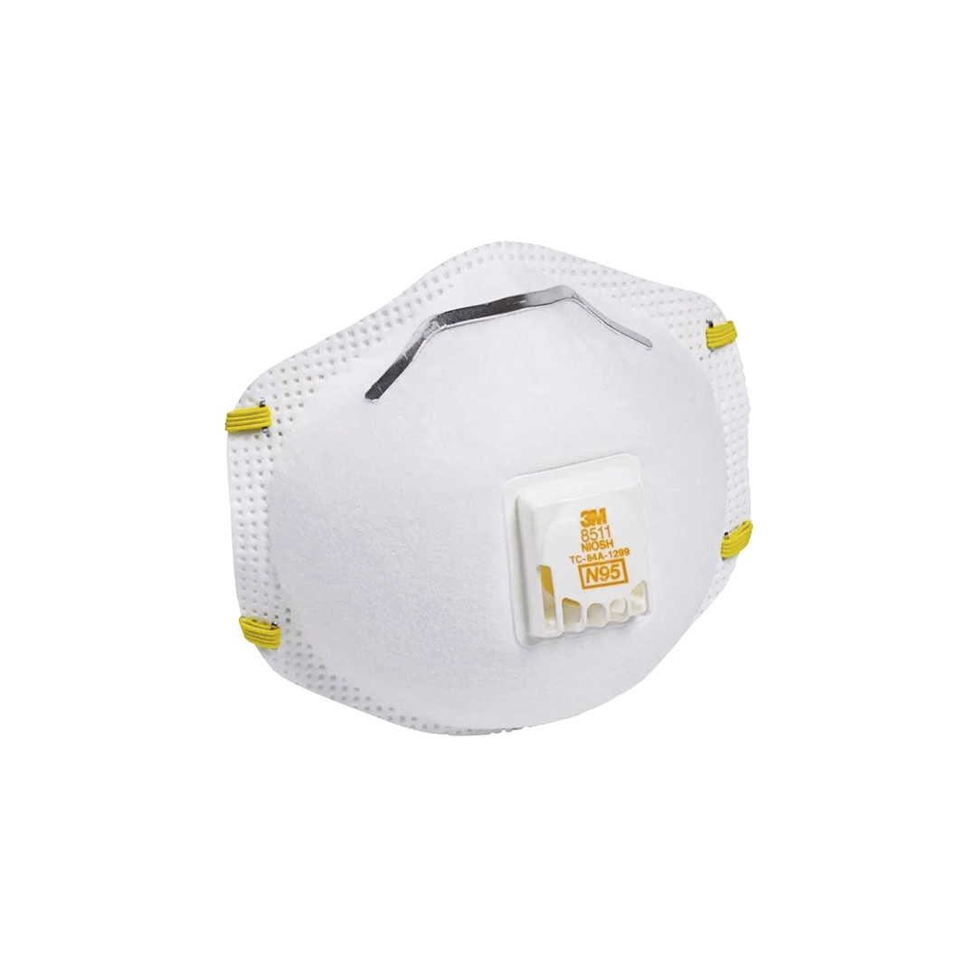 Respirador para Partículas N95 3M™ 8511 tipo Copa con Válvula