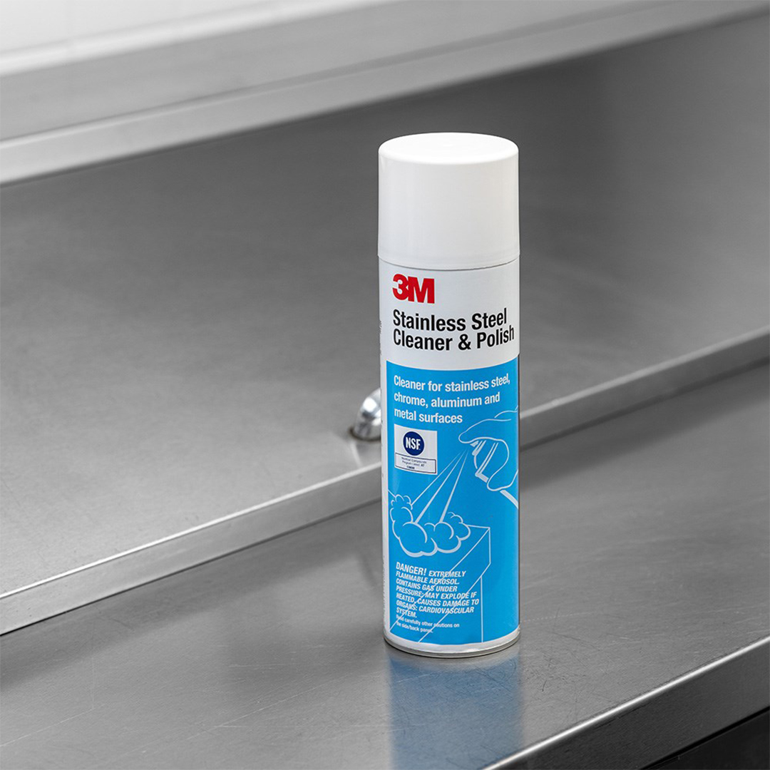 Limpiador y Pulidor de Acero Inoxidable 3M™ Stainless Steel Cleaner & Polish, Aerosol, 21 oz Unidad - foto 2