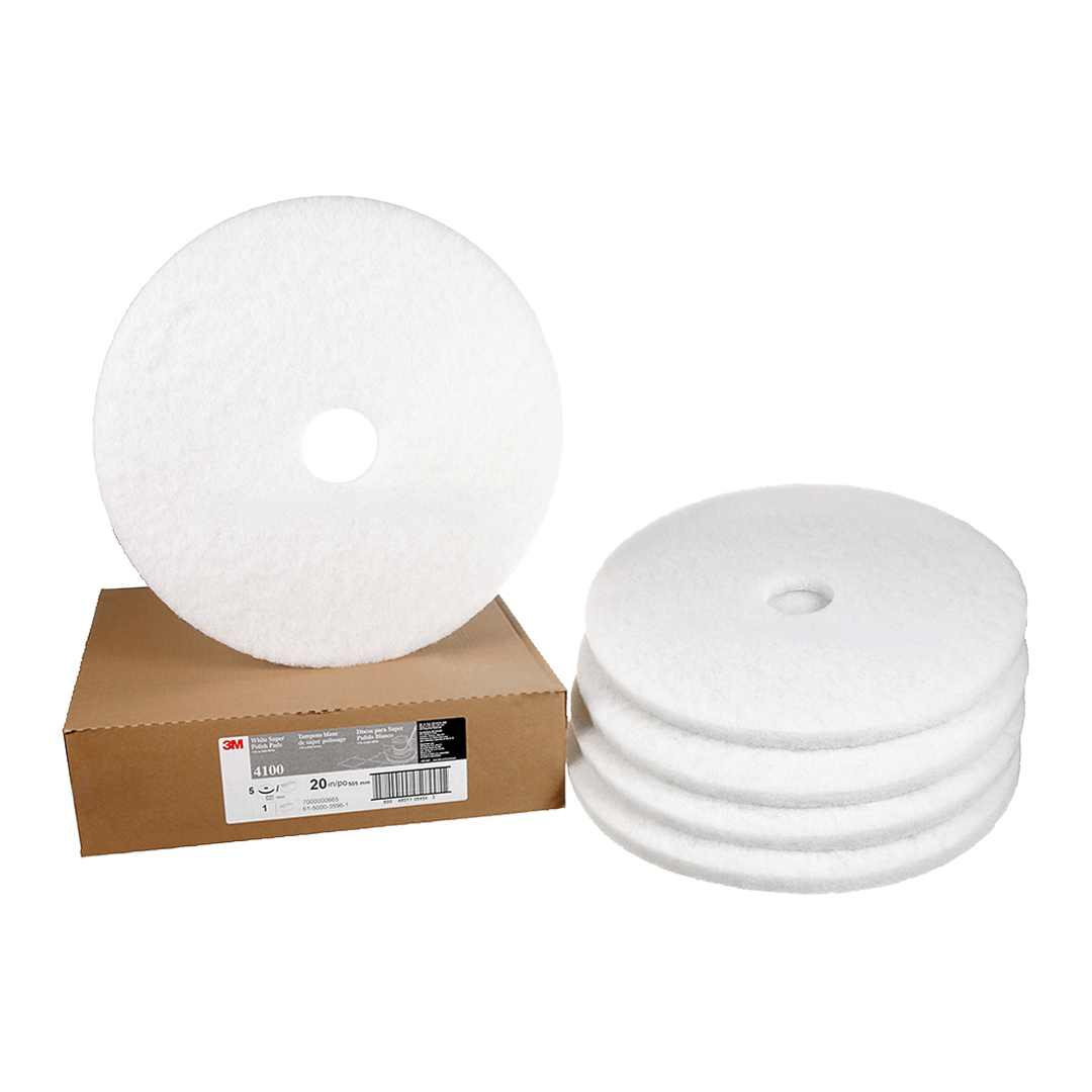 Pad para Pulido de Pisos 3M™ 4100 Blanco de 20" | Disco de Limpieza Industrial - foto 3