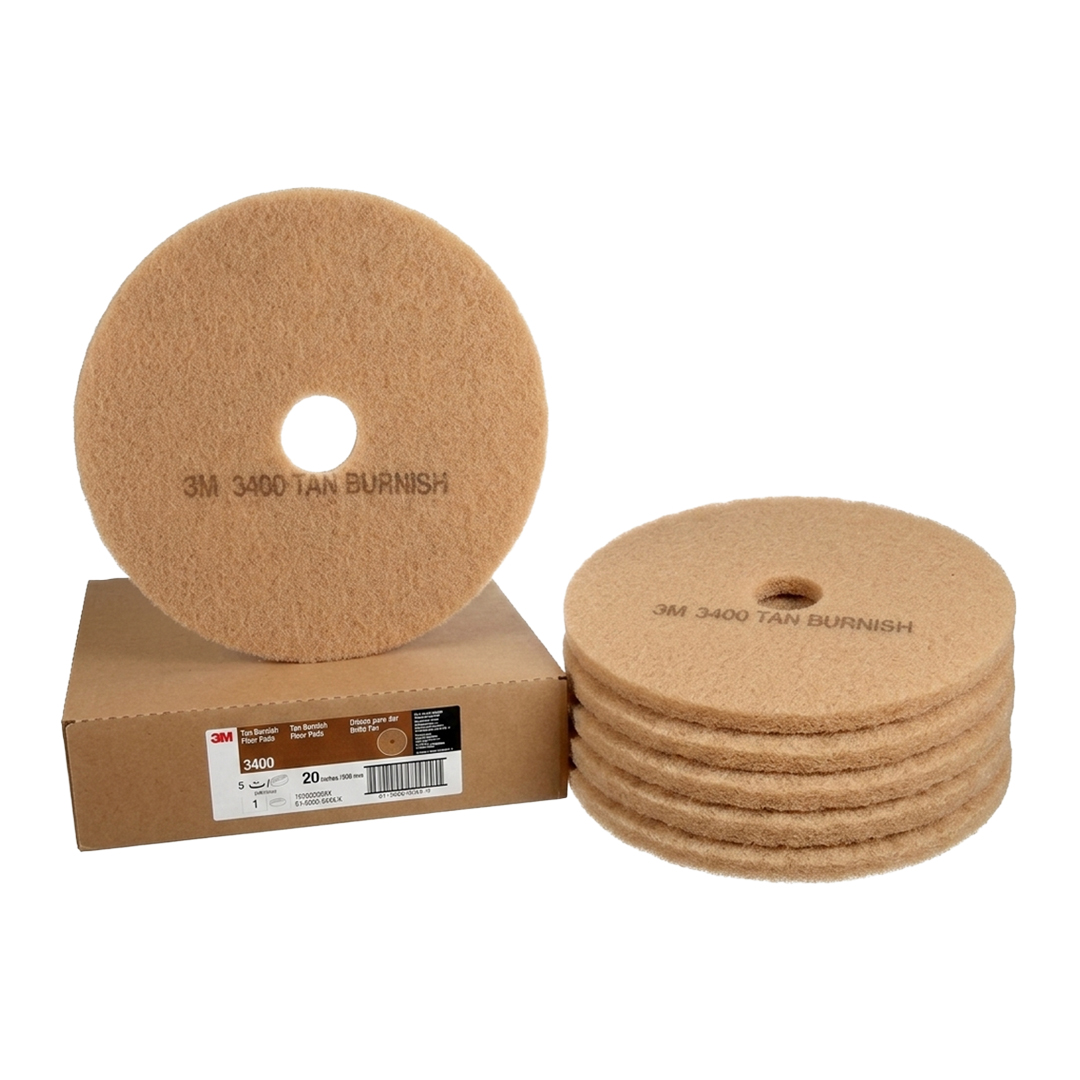 Pad para Pisos 3M™ 3400 Canela de 20" | Disco de Limpieza y Mantenimiento - foto 3