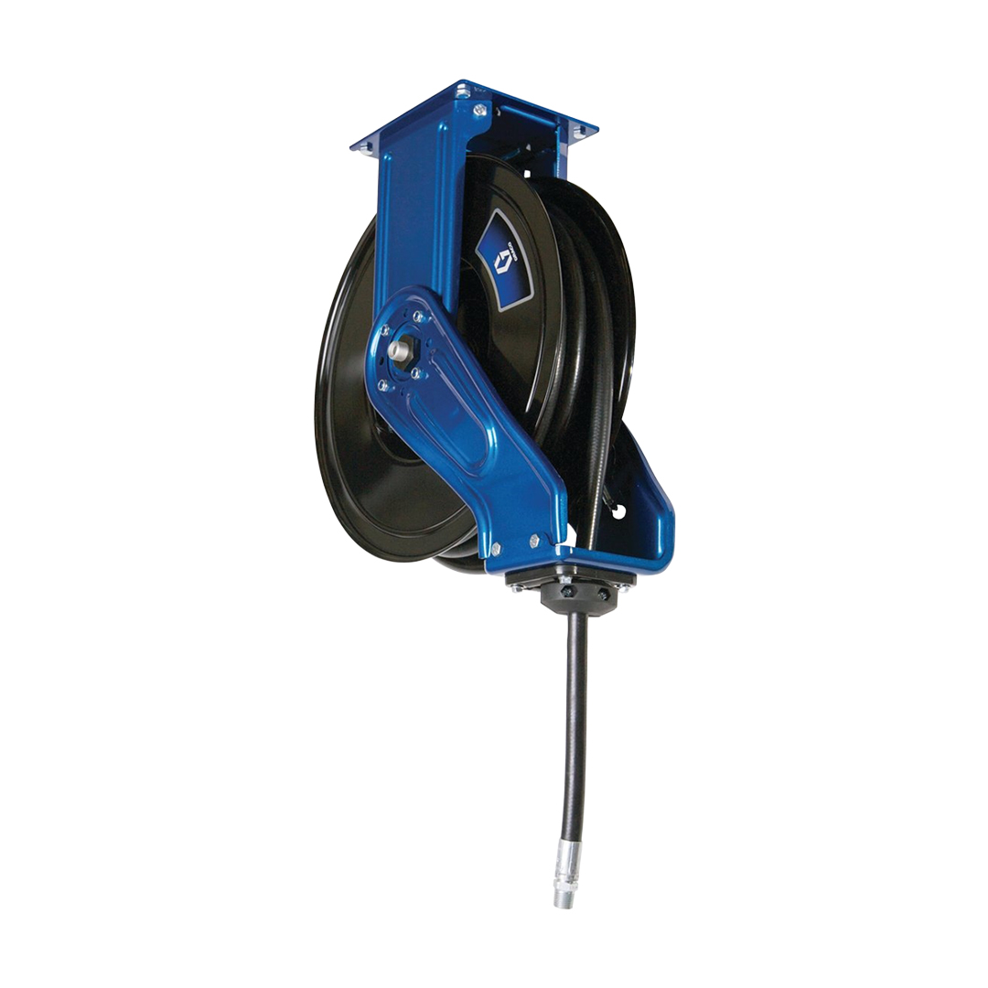 Carrete de Manguera de Alta Resistencia para Aceite Graco XD20 Azul (1/2 in x 50 ft, Doble Pedestal) - foto 2