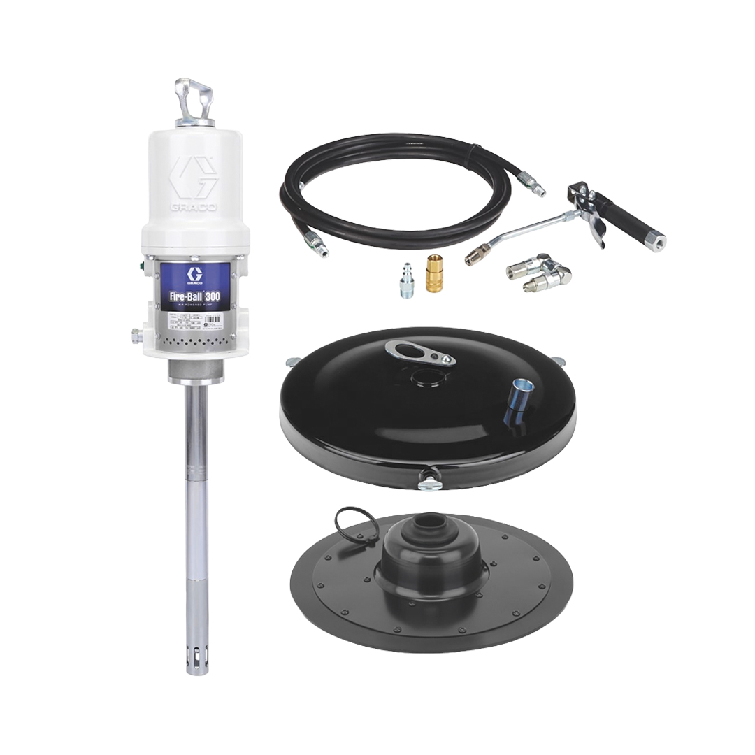 Paquete de Bomba para Grasa Graco Fire-Ball 300 50:1 Portátil para Cubeta de 25-50 lb