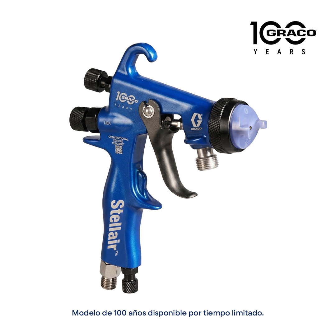 Pistola de Pulverización de Aire Convencional Graco Stellair 1.4 mm | Punta Peek