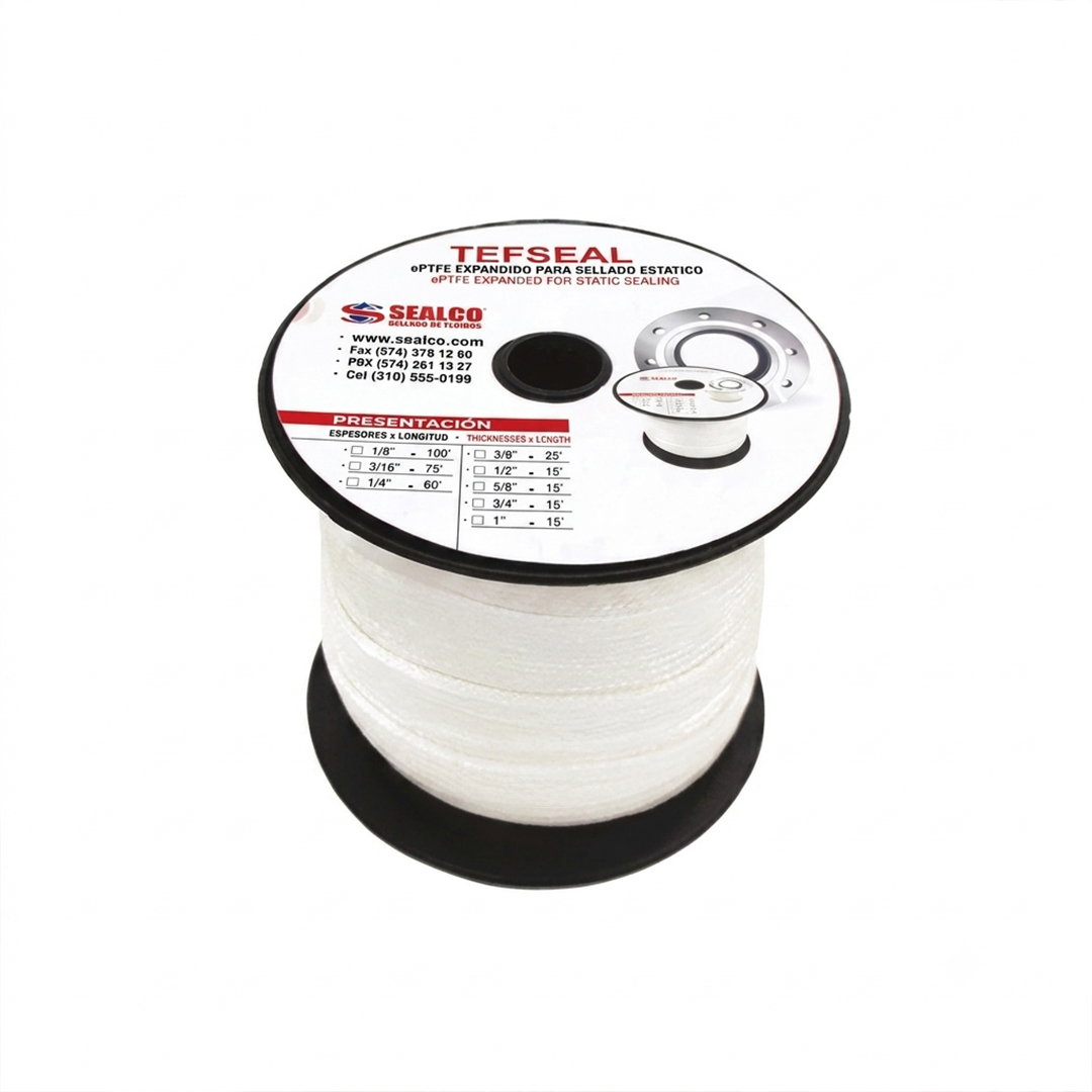 Cinta de Teflón Expandido Sealco 3/4" x 15 ft | Sellador de Juntas PTFE - foto 2