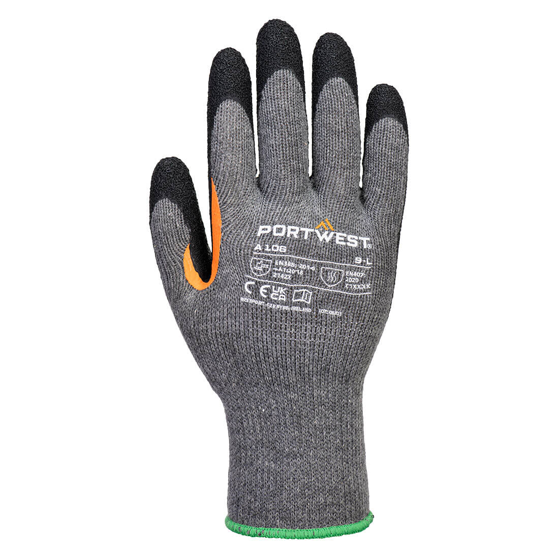 GUANTE A106 PORTWEST Guante de pulgar reforzado con látex Grip 10