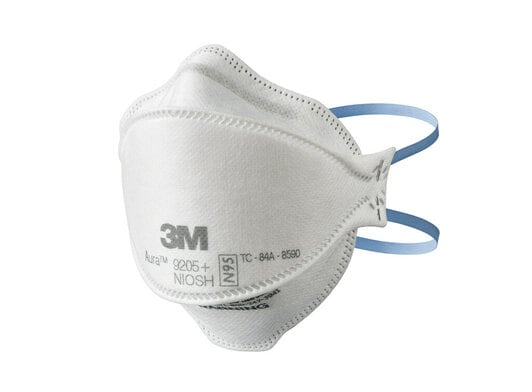 Respirador Plegable 3M Aura 9205 N95 para Partículas