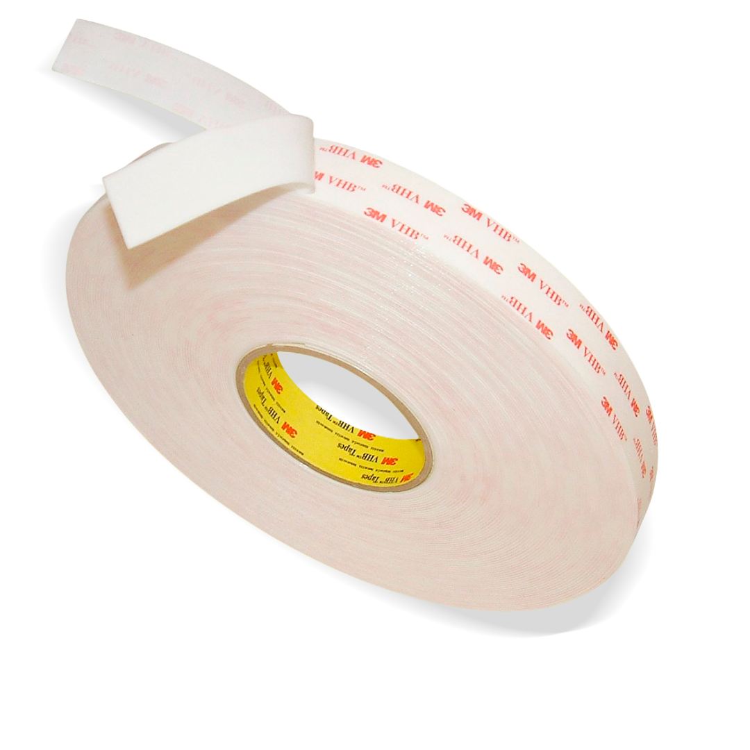 Cinta 3M™ VHB™ 4950: Cinta Doble Cara de Unión Estructural - Blanca de 1" X 36 YDS - foto 2